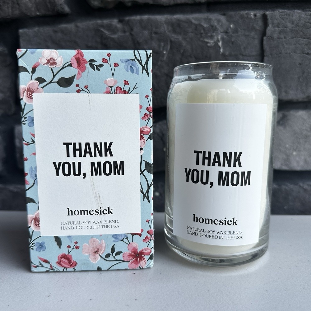 Homesick Thank You Mom Soy Wax Blend Candle Gift - NEW BNIB - USA MADE